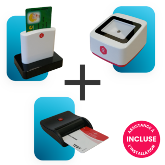 Pack lecteur QR, carte vitale et CPS